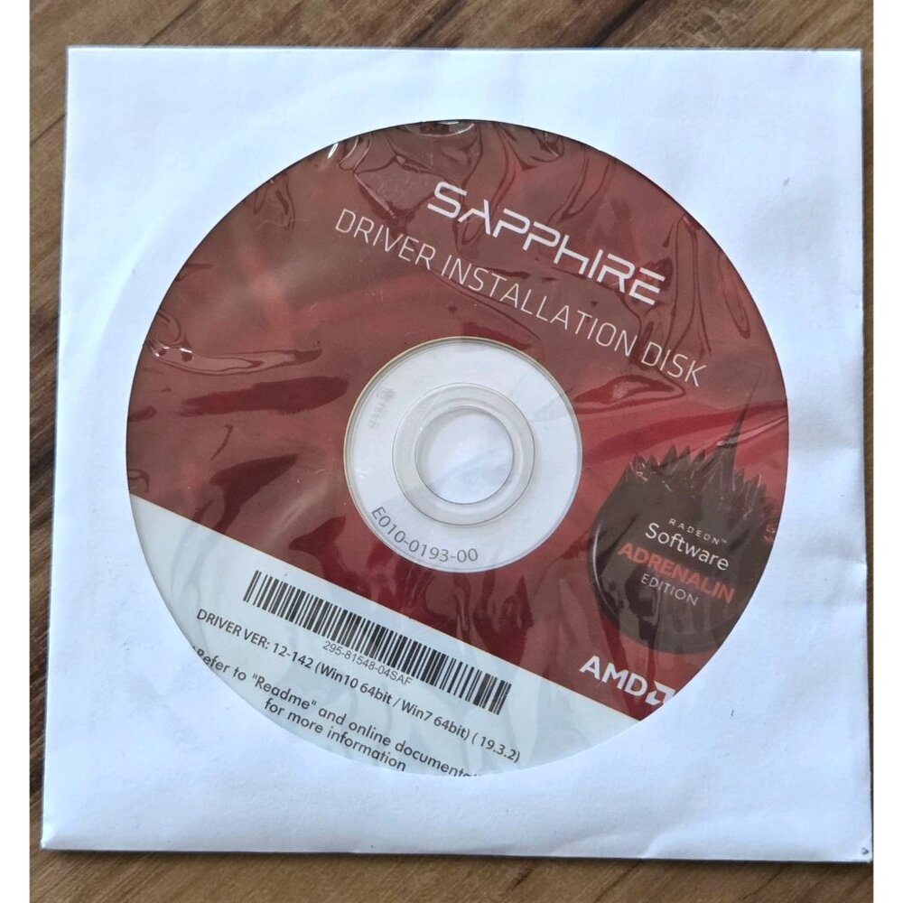 Sapphire Driver Installation Disc Radeon Software Adrenalin PC
